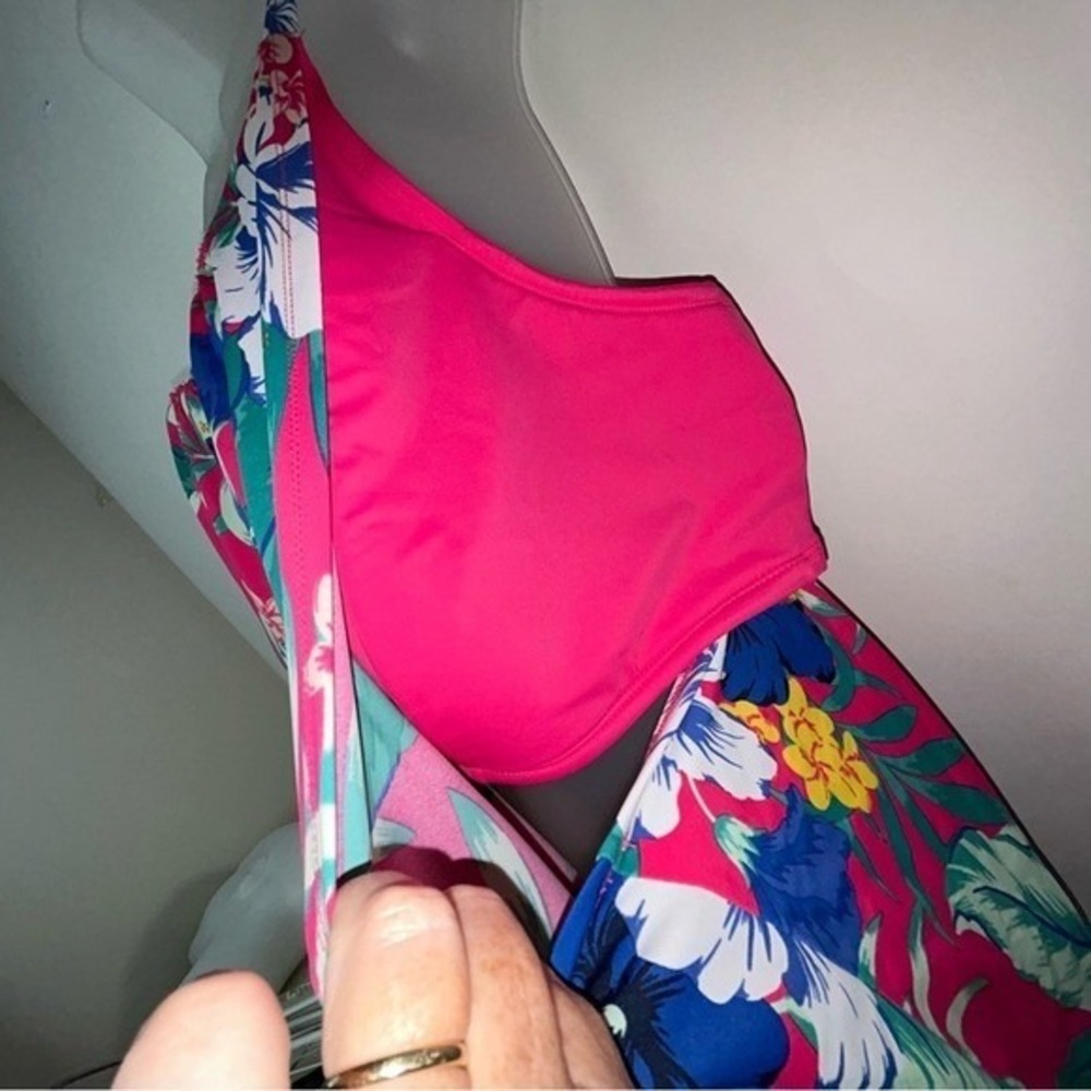 Cacique Pink Floral Tankini Swimwear‎ Top Size 22 - Picture 5 of 14